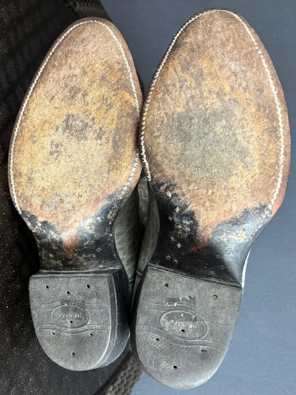 Nocona Boots Two-Tone Gray Leather Western Boots #1924 Size 13